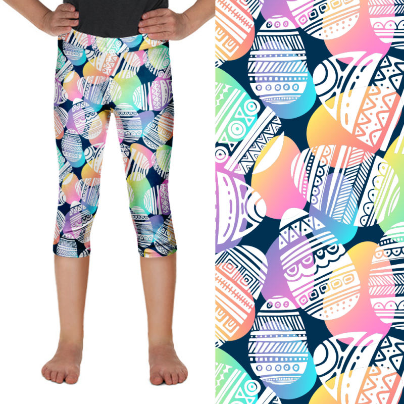 Rainbow Easter Eggs  Kids Leggings