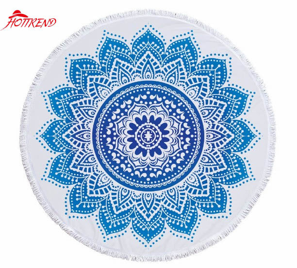 Mandala Round Beach Towel