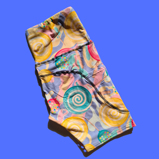 Candy World Bike Shorts w/ Pockets