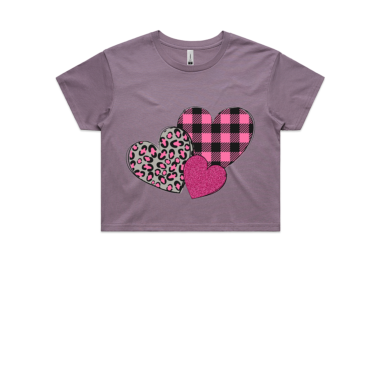 Pink Hearts Women's Crop Top