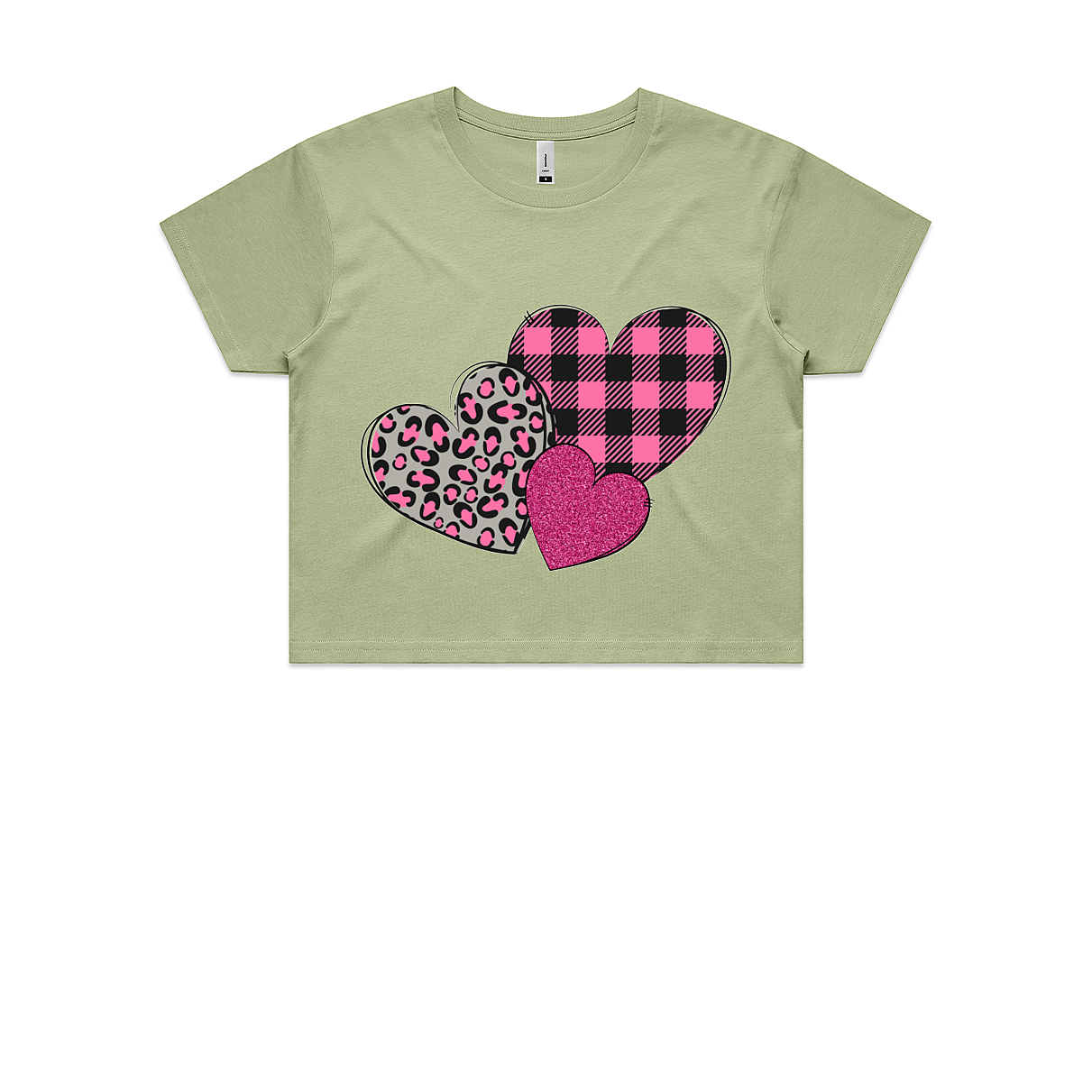 Pink Hearts Women's Crop Top