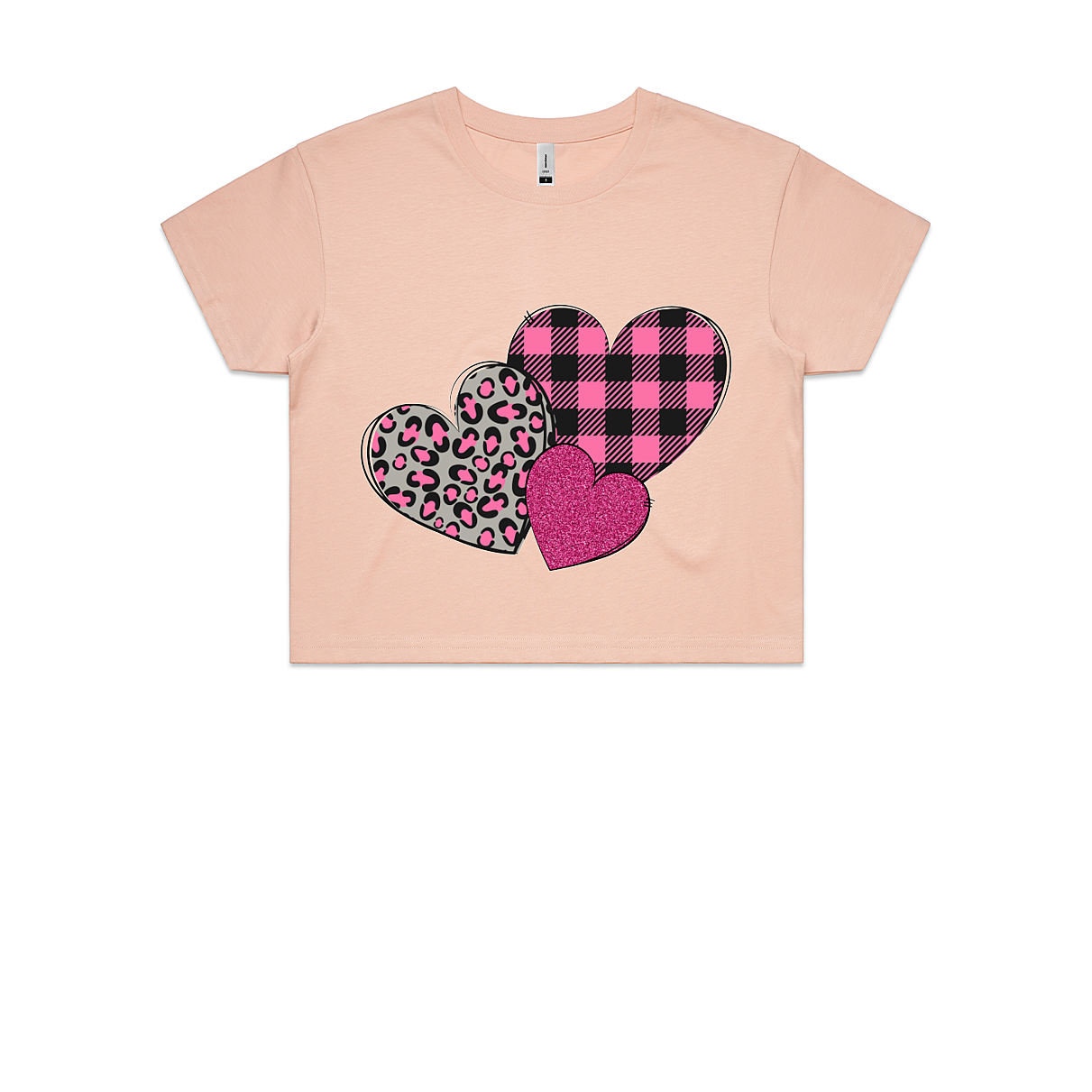 Pink Hearts Women's Crop Top