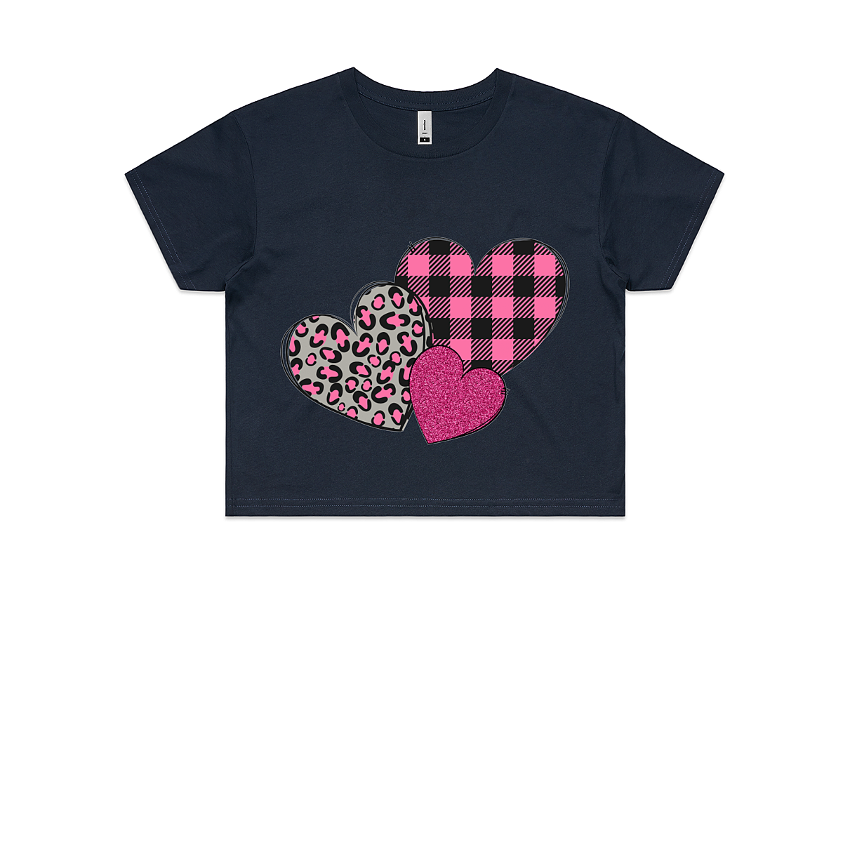 Pink Hearts Women's Crop Top