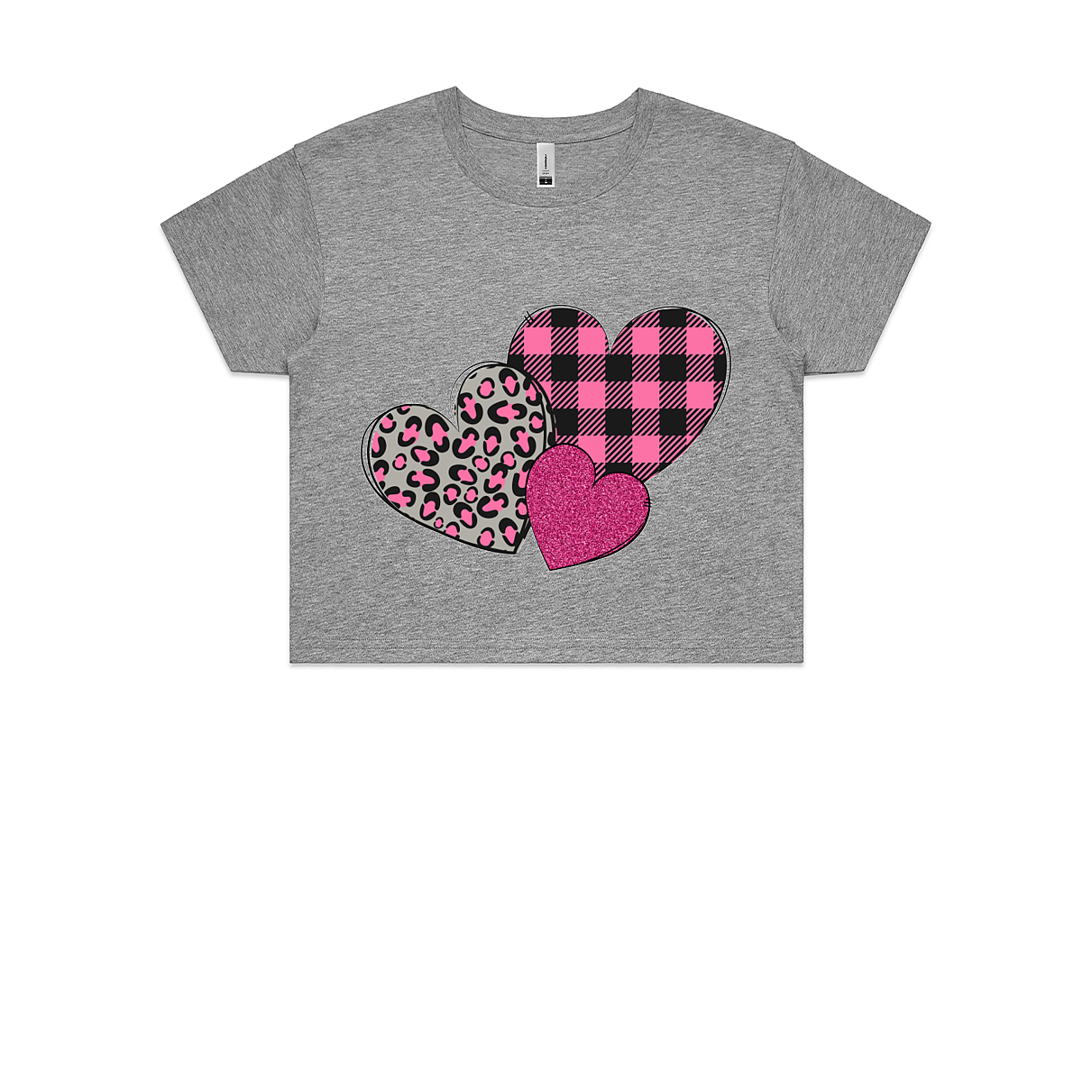 Pink Hearts Women's Crop Top