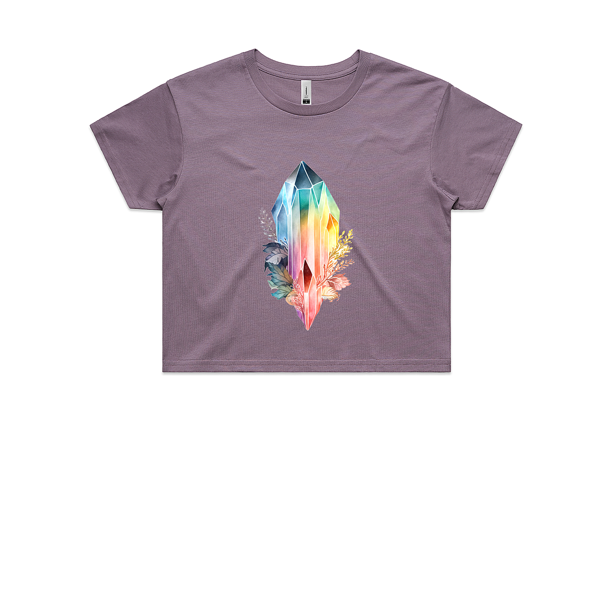 Rainbow Crystal Design #3 Women's Crop Top