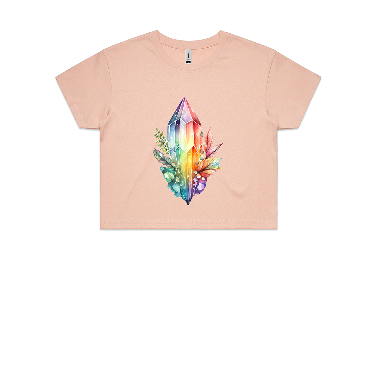 Rainbow Crystal Design #2 Women's Crop Top