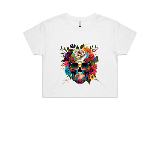**PREORDER** Sugar Skull Design #2 Women's Crop Top